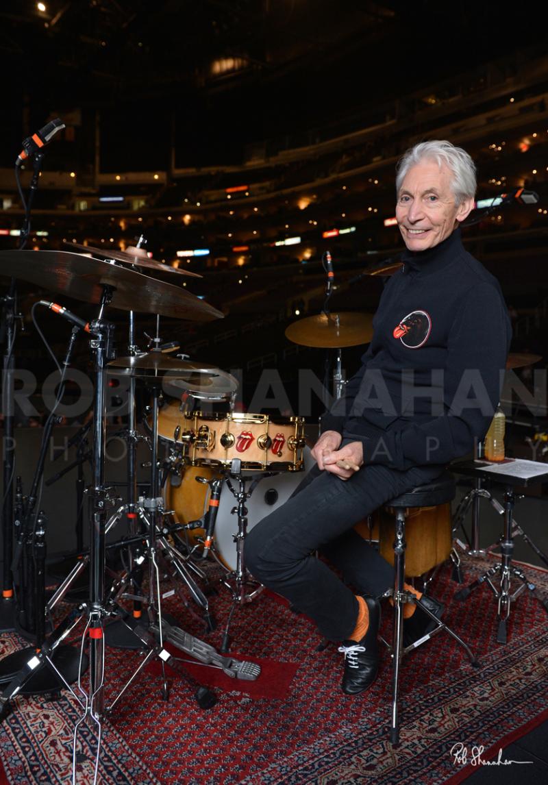 Rob Shanahan Charlie Watts "Gentleman Drummer" Limited Edition Metal Prin