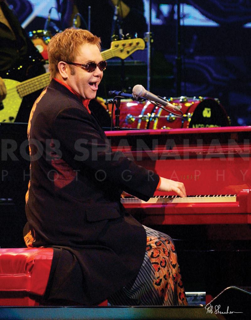 Rob Shanahan Elton John "Red Piano" Limited Edition Metal Print
