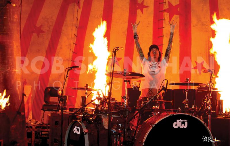Rob Shanahan Tommy Lee "On Fire" Limited Edition Metal Print